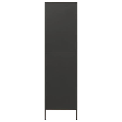 Kleiderschrank Anthrazit 90x50x180 cm Stahl - Pazzar.ch