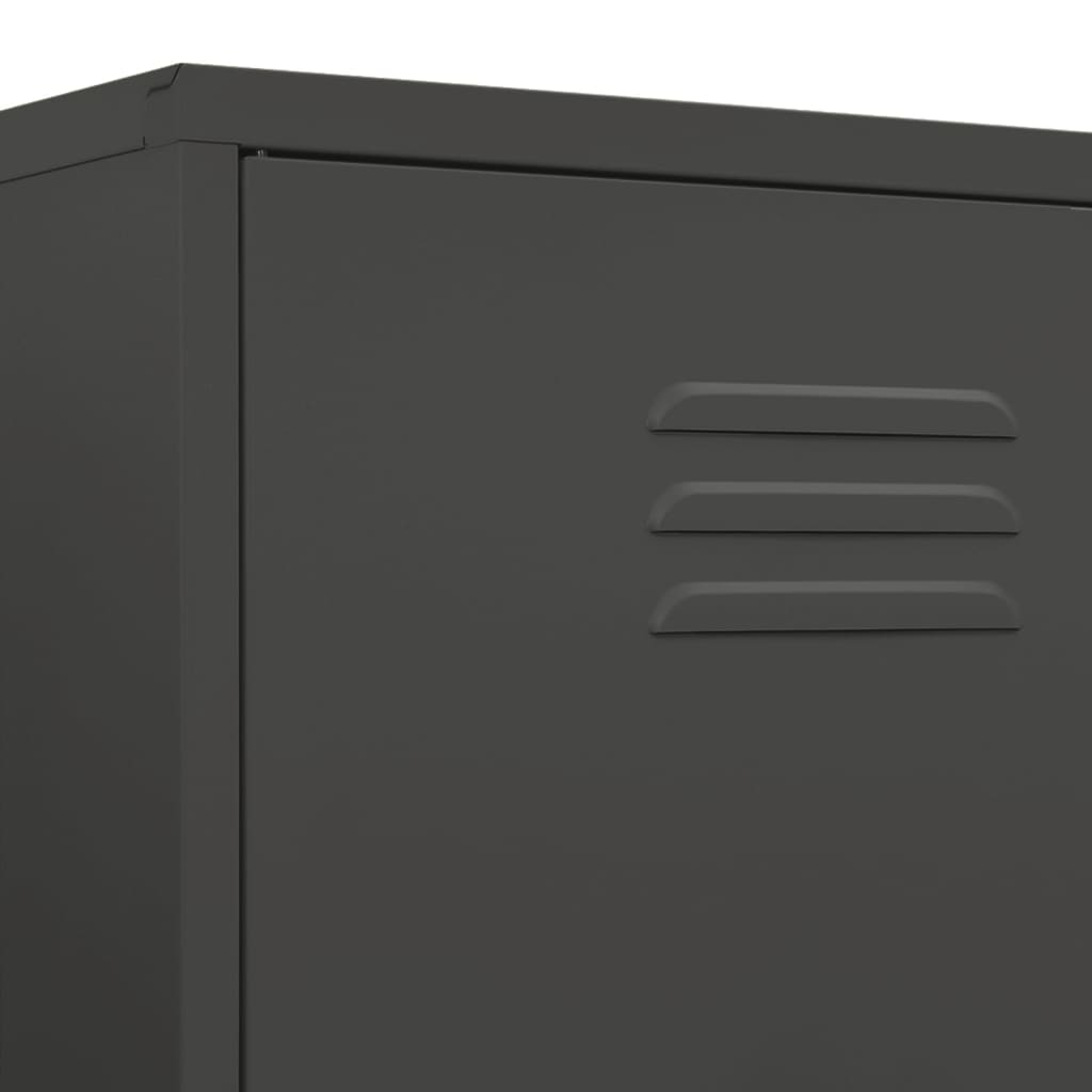 Kleiderschrank Anthrazit 90x50x180 cm Stahl - Pazzar.ch