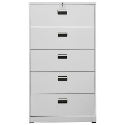 Aktenschrank Hellgrau 90x46x164 cm Stahl - Pazzar.ch