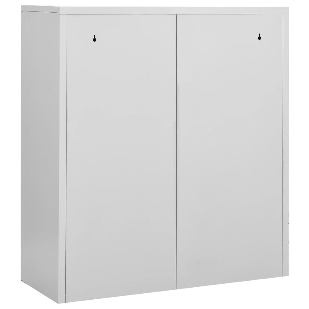 Büroschrank Hellgrau 90x40x102 cm Stahl - Pazzar.ch