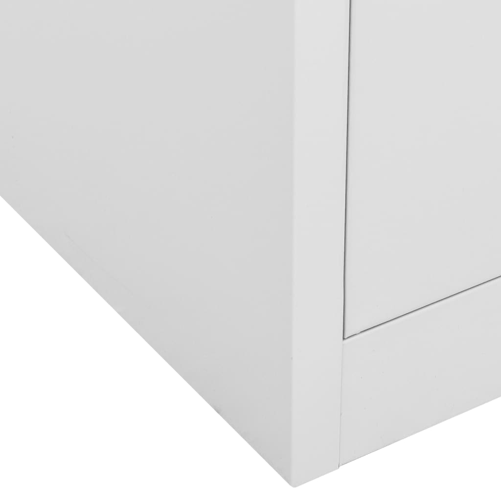 Büroschrank Hellgrau 90x40x102 cm Stahl - Pazzar.ch