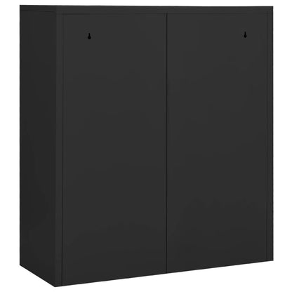 Büroschrank Anthrazit 90x40x102 cm Stahl - Pazzar.ch