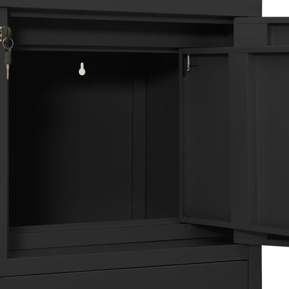 Büroschrank Anthrazit 90x40x102 cm Stahl - Pazzar.ch
