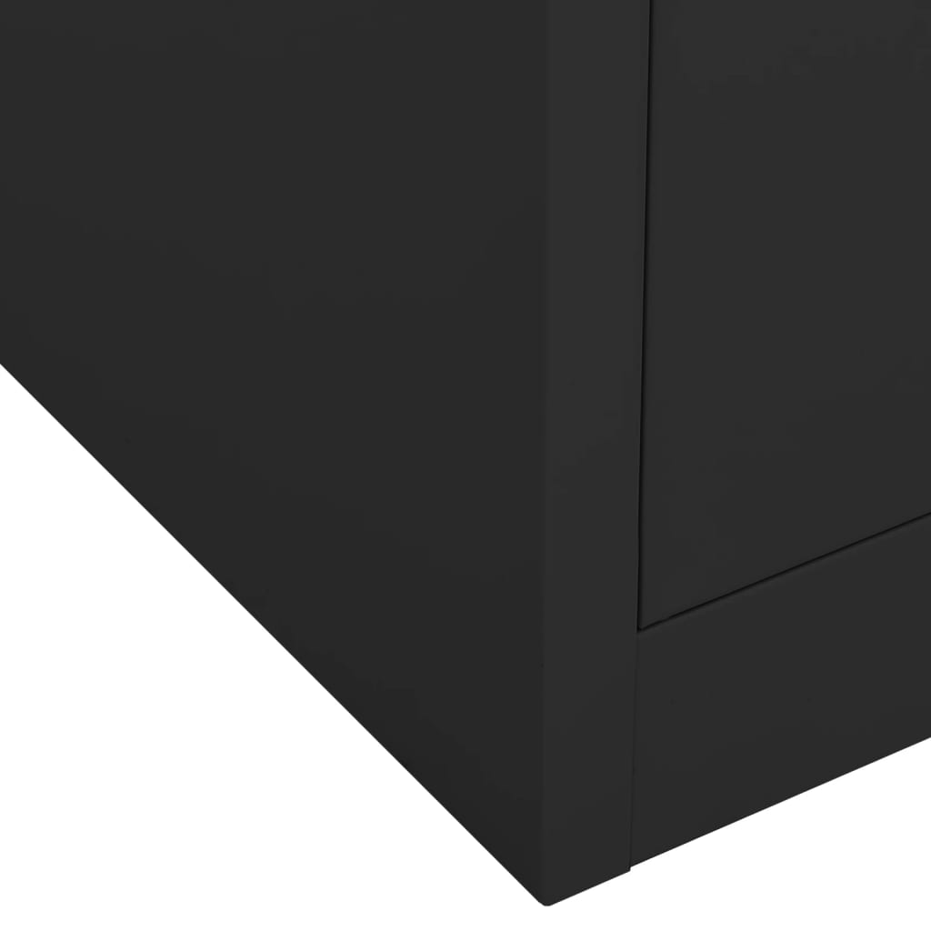 Büroschrank Anthrazit 90x40x102 cm Stahl - Pazzar.ch