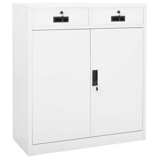 Büroschrank Weiß 90x40x102 cm Stahl - Pazzar.ch