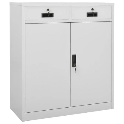 Büroschrank Hellgrau 90x40x102 cm Stahl - Pazzar.ch