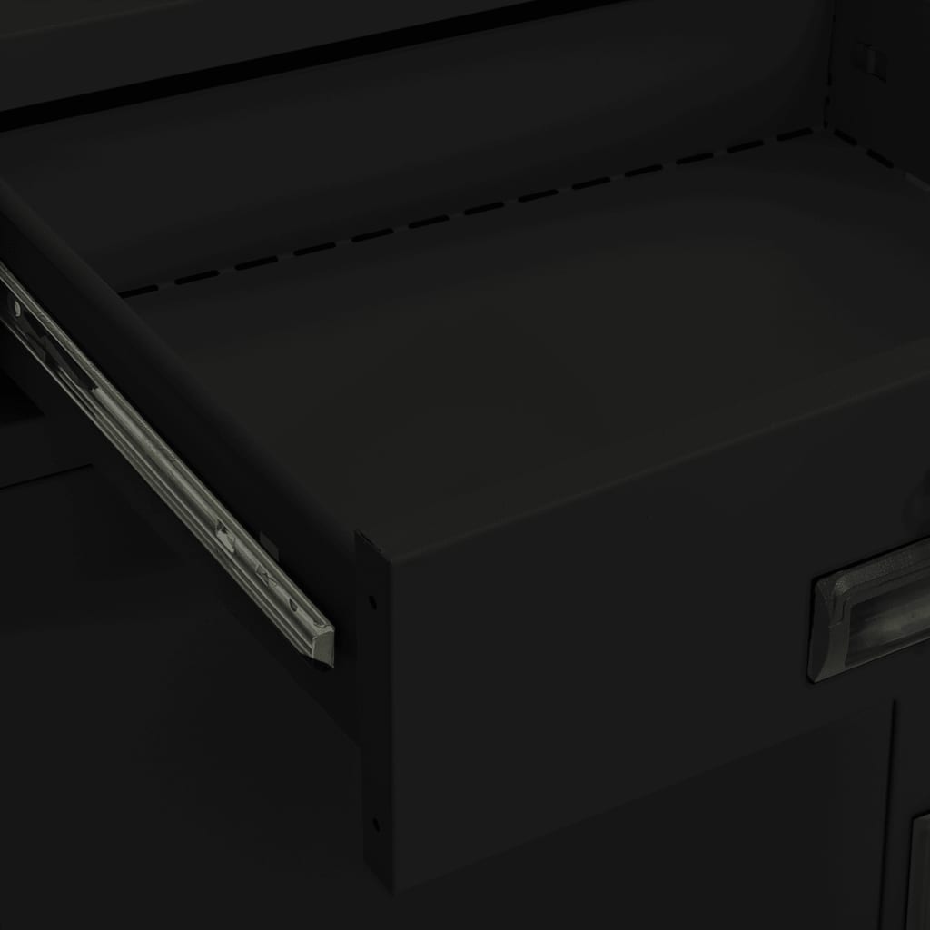 Büroschrank Schwarz 90x40x102 cm Stahl - Pazzar.ch
