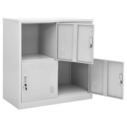 Schließfachschrank Hellgrau 90x45x92,5 cm Stahl - Pazzar.ch