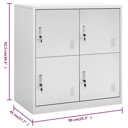 Schließfachschrank Hellgrau 90x45x92,5 cm Stahl - Pazzar.ch