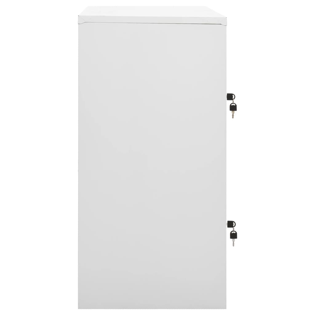 Schließfachschrank Hellgrau und Grün 90x45x92,5 cm Stahl - Pazzar.ch