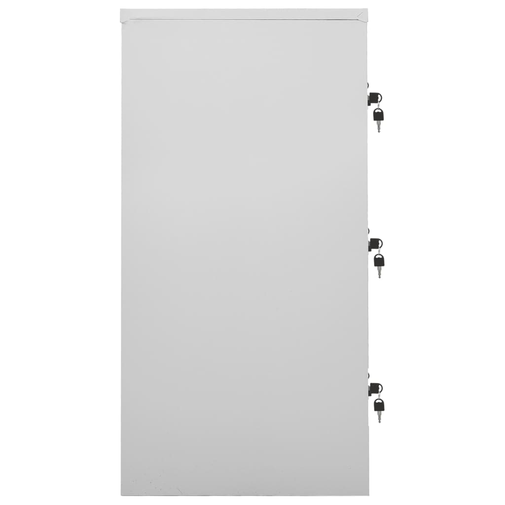 Schließfachschrank Hellgrau und Blau 90x45x92,5 cm Stahl - Pazzar.ch