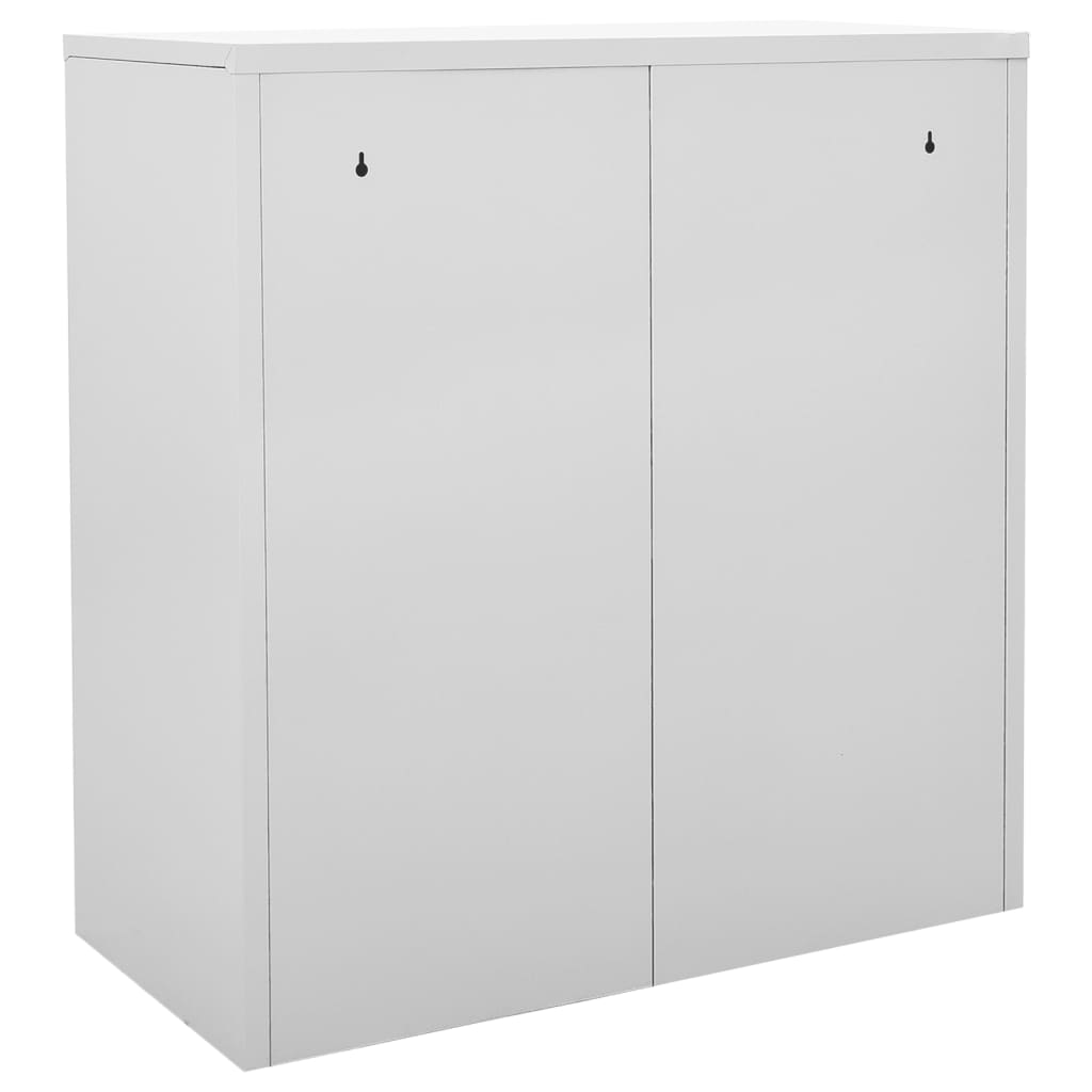 Schließfachschrank Hellgrau und Blau 90x45x92,5 cm Stahl - Pazzar.ch