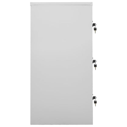 Schließfachschrank Hellgrau und Grün 90x45x92,5 cm Stahl - Pazzar.ch