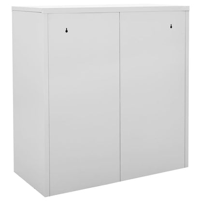 Schließfachschrank Hellgrau und Grün 90x45x92,5 cm Stahl - Pazzar.ch