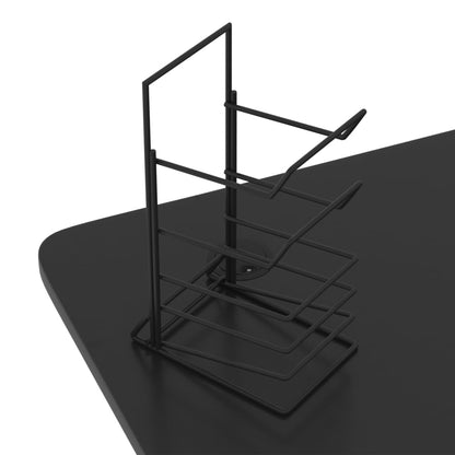 Gaming-Schreibtisch mit LED und Z-Gestell Schwarz 110x60x75 cm - Pazzar.ch
