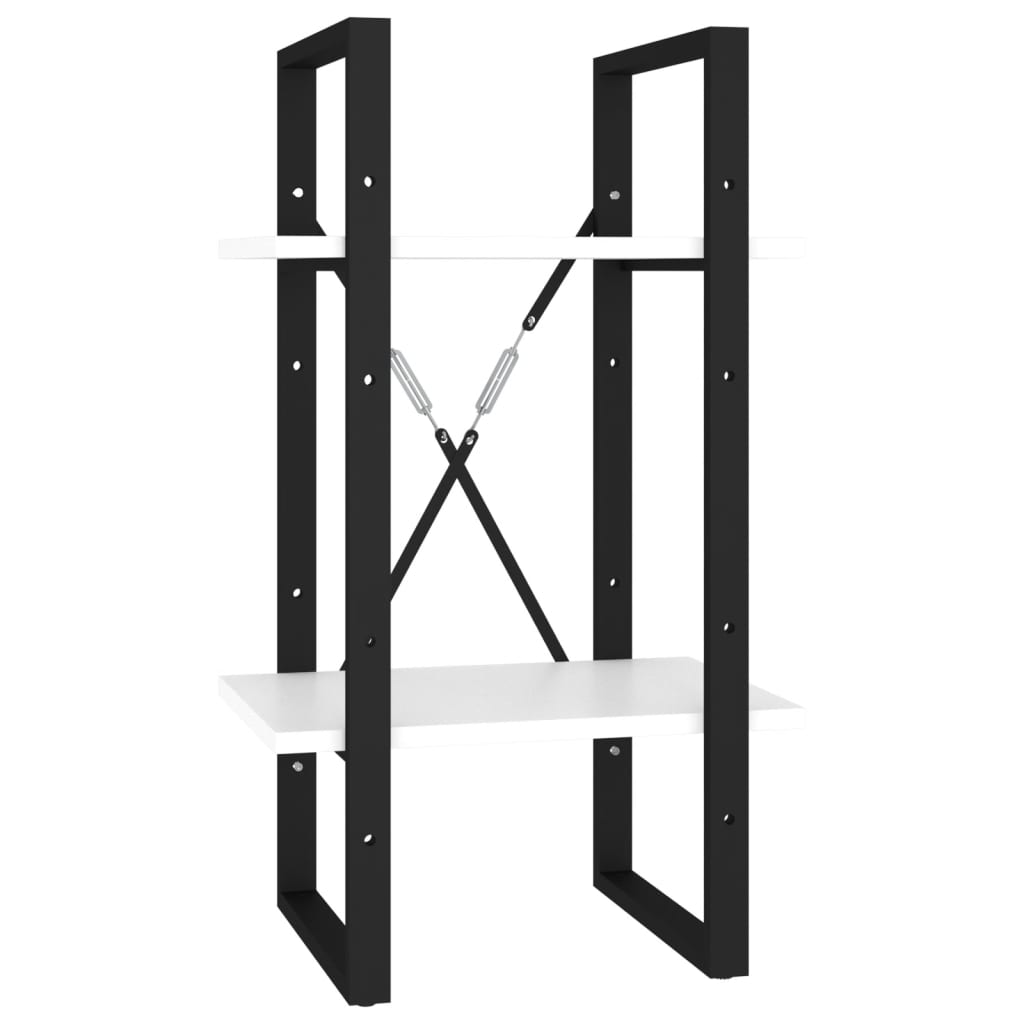Bücherregal 2 Fächer Weiß 40x30x70 cm Holzwerkstoff - Pazzar.ch
