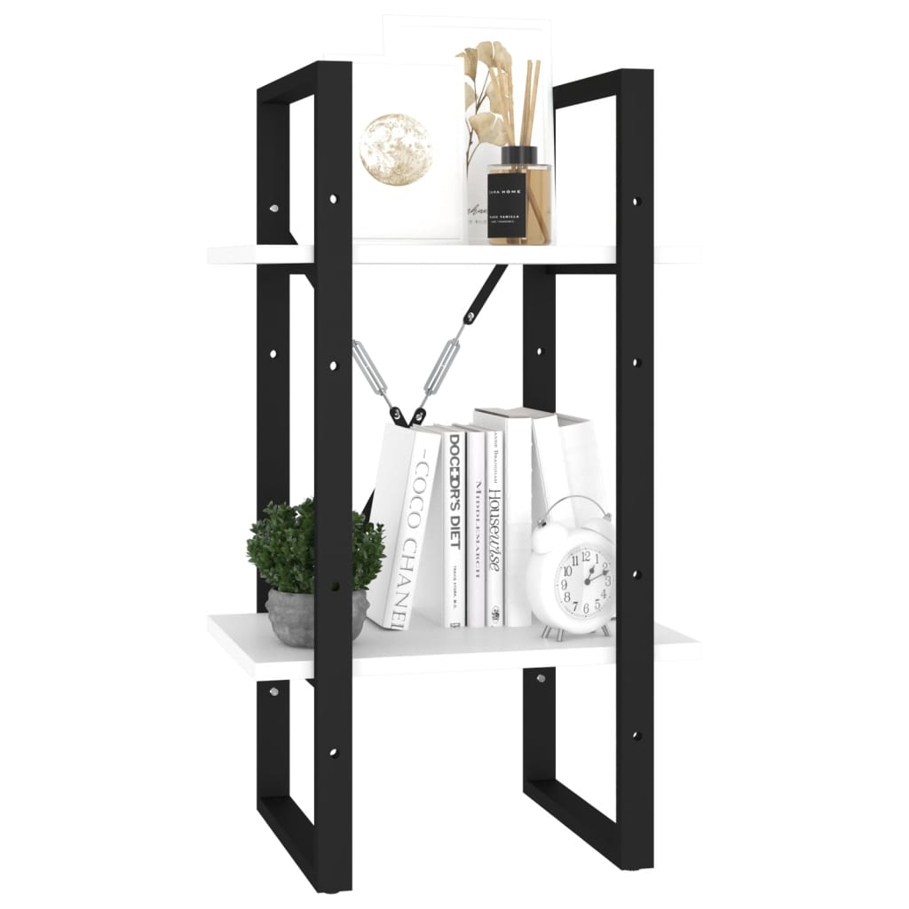 Bücherregal 2 Fächer Weiß 40x30x70 cm Holzwerkstoff - Pazzar.ch