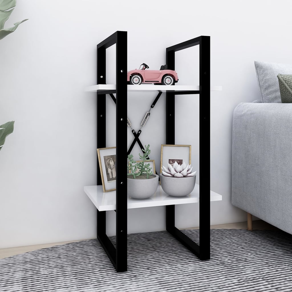 Bücherregal 2 Fächer Weiß 40x30x70 cm Holzwerkstoff - Pazzar.ch