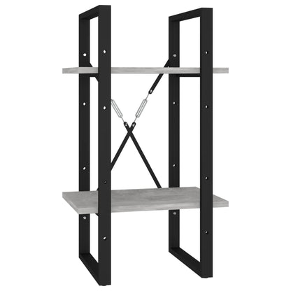 Bücherregal 2 Fächer Betongrau 40x30x70 cm Holzwerkstoff - Pazzar.ch