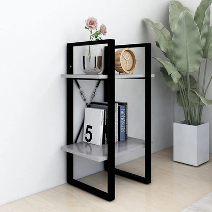 Bücherregal 2 Fächer Betongrau 40x30x70 cm Holzwerkstoff - Pazzar.ch