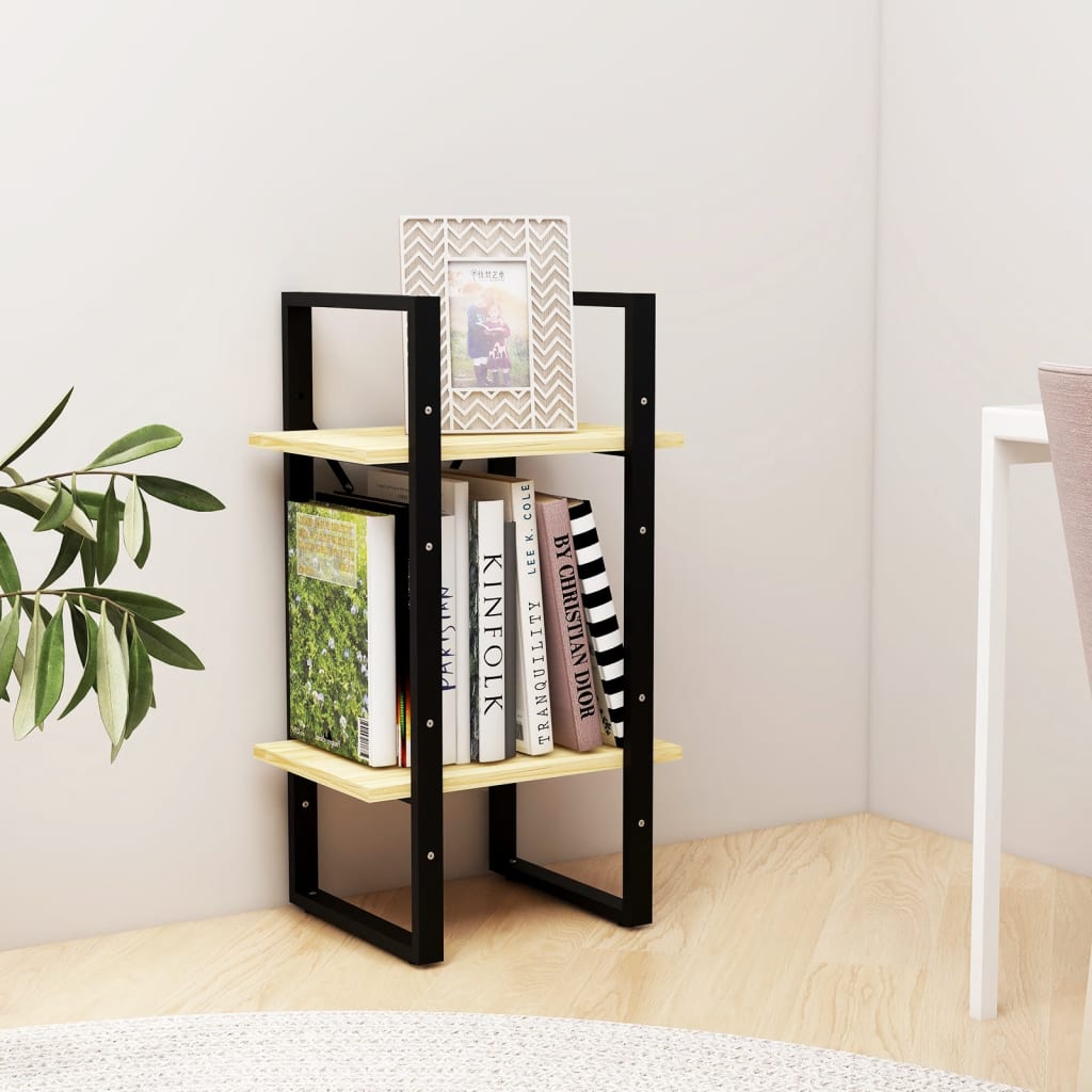 Bücherregal 2 Böden 40x30x70 cm Massivholz Kiefer - Pazzar.ch