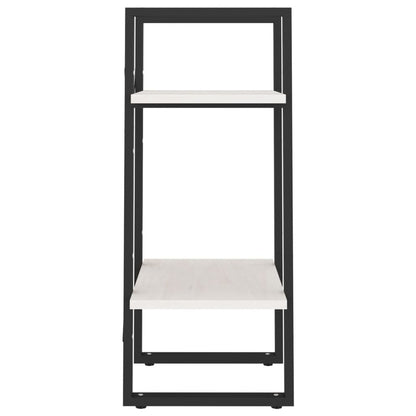 Bücherregal 2 Fächer Weiß 40x30x70 cm Kiefer Massivholz - Pazzar.ch
