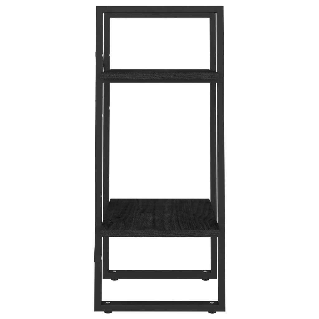 Bücherregal 2 Fächer Schwarz 40x30x70 cm Kiefer Massivholz - Pazzar.ch