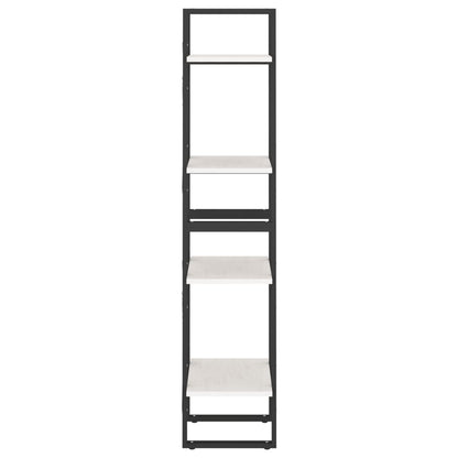 Bücherregal 4 Fächer Weiß 40x30x140 cm Kiefer Massivholz - Pazzar.ch