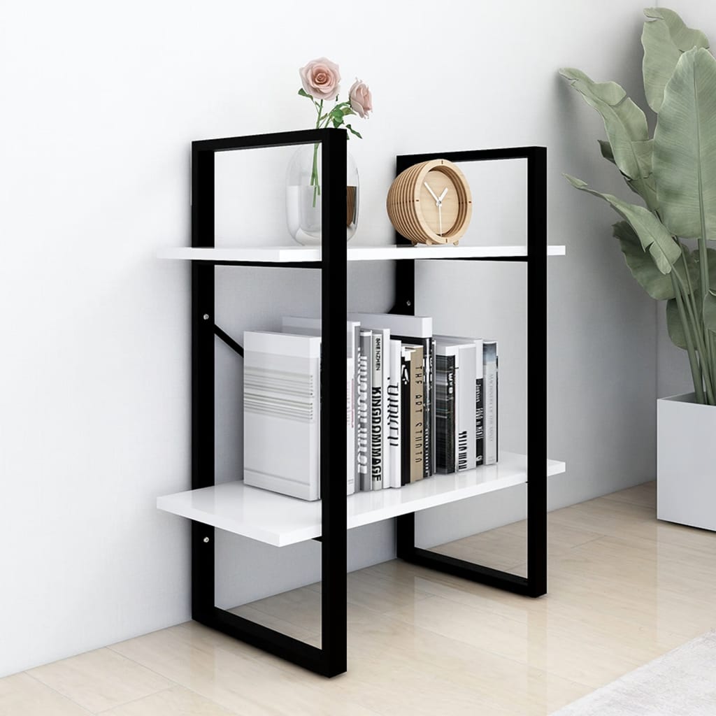 Bücherregal 2 Fächer Weiß 60x30x70 cm Holzwerkstoff - Pazzar.ch