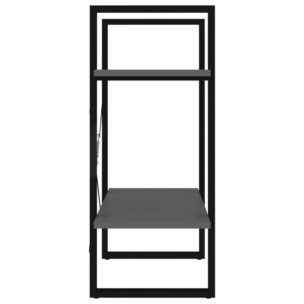 Bücherregal 2 Fächer Grau 60x30x70 cm Holzwerkstoff - Pazzar.ch