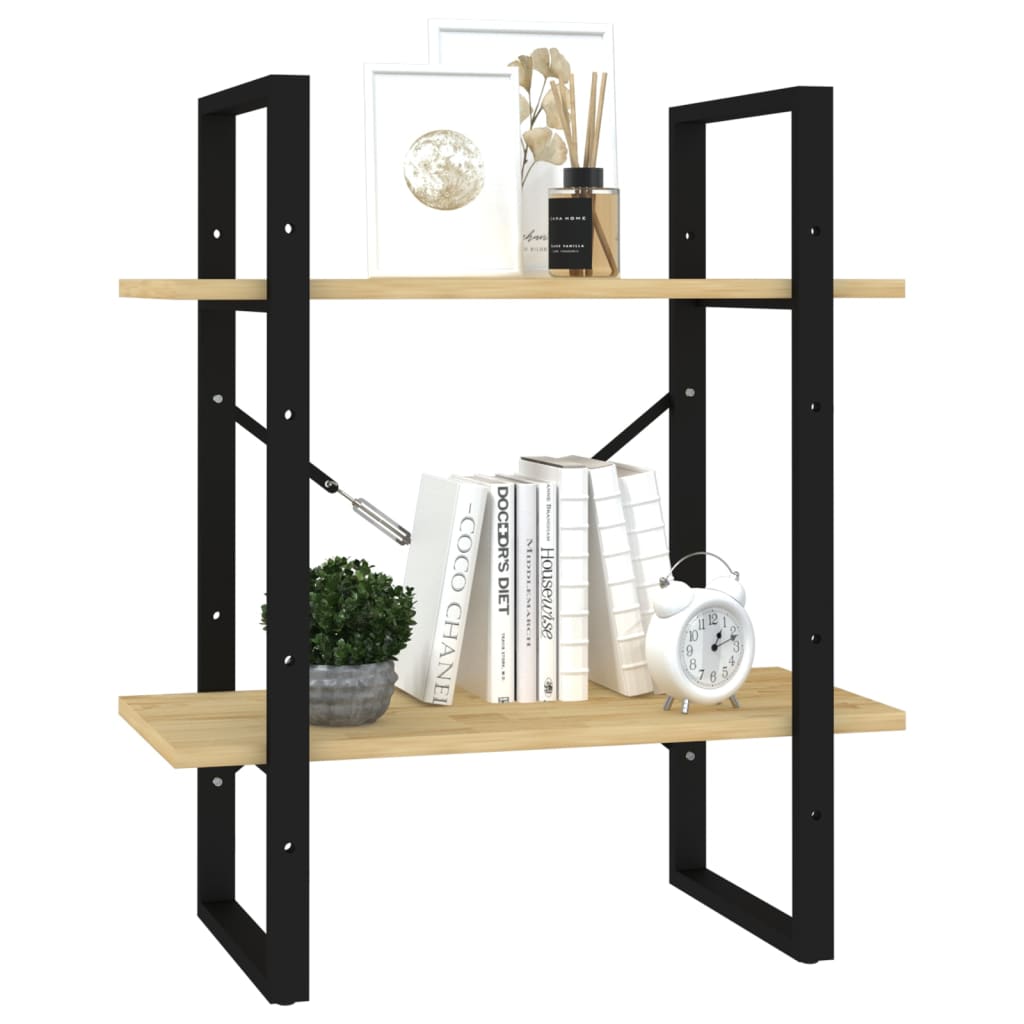 Bücherregal 2 Böden 60x30x70 cm Massivholz Kiefer - Pazzar.ch