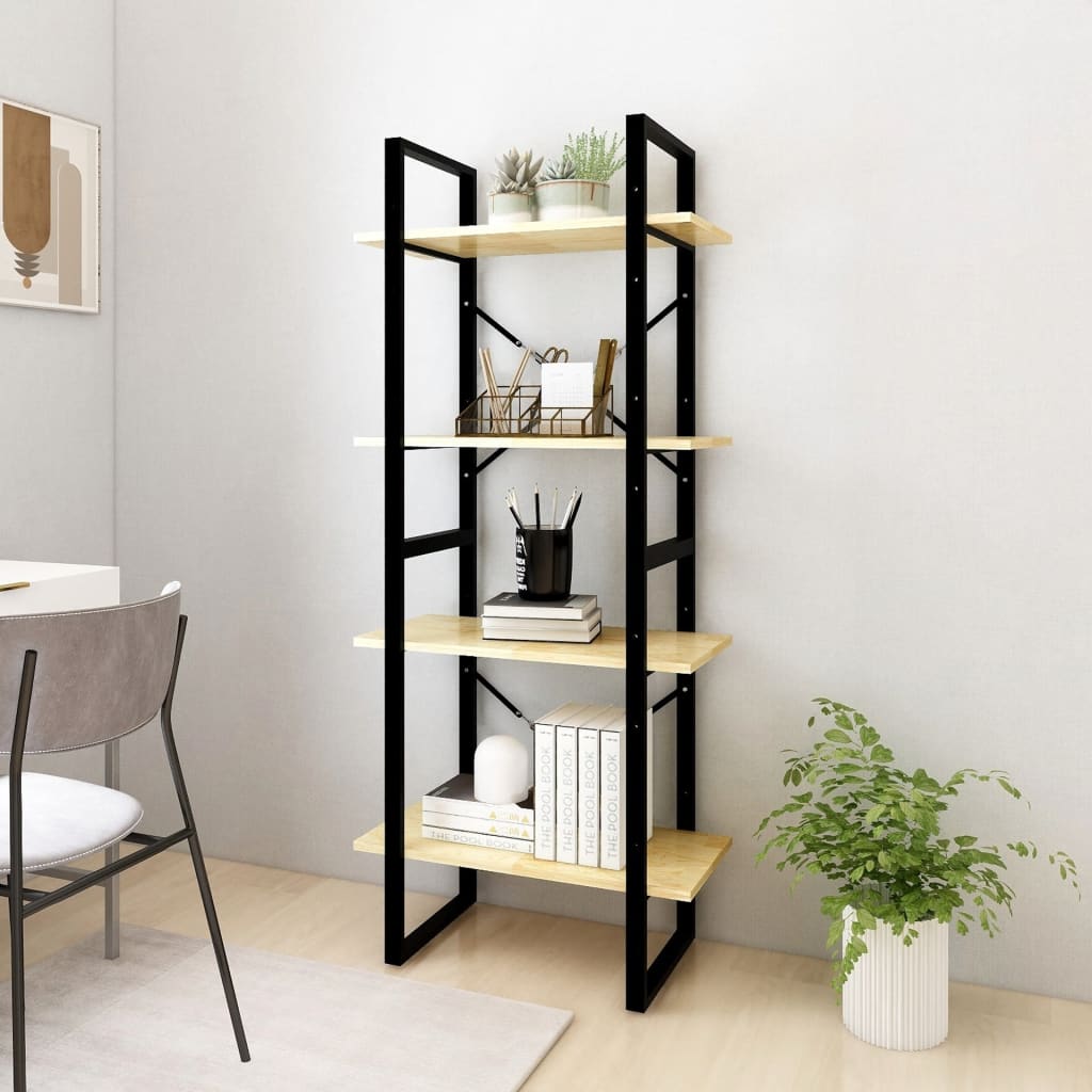 Bücherregal 4 Böden 60x30x140 cm Massivholz Kiefer - Pazzar.ch