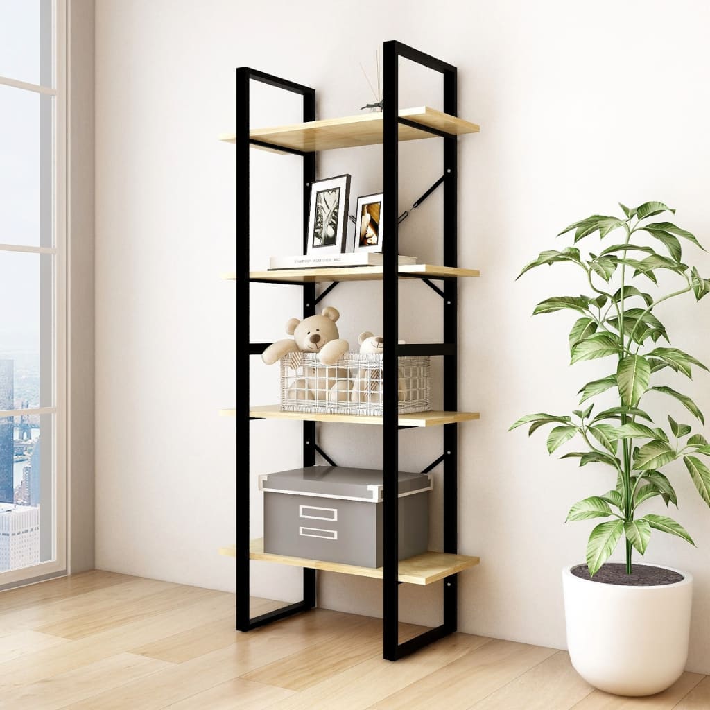 Bücherregal 4 Böden 60x30x140 cm Massivholz Kiefer - Pazzar.ch