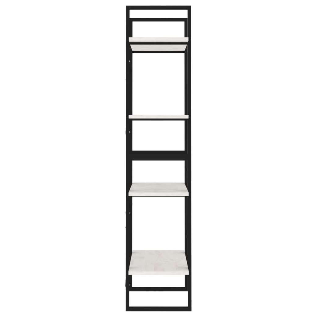 Bücherregal 4 Fächer Weiß 60x30x140 cm Kiefer Massivholz - Pazzar.ch