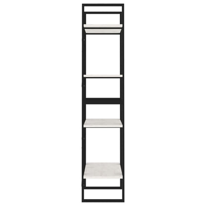 Bücherregal 4 Fächer Weiß 60x30x140 cm Kiefer Massivholz - Pazzar.ch