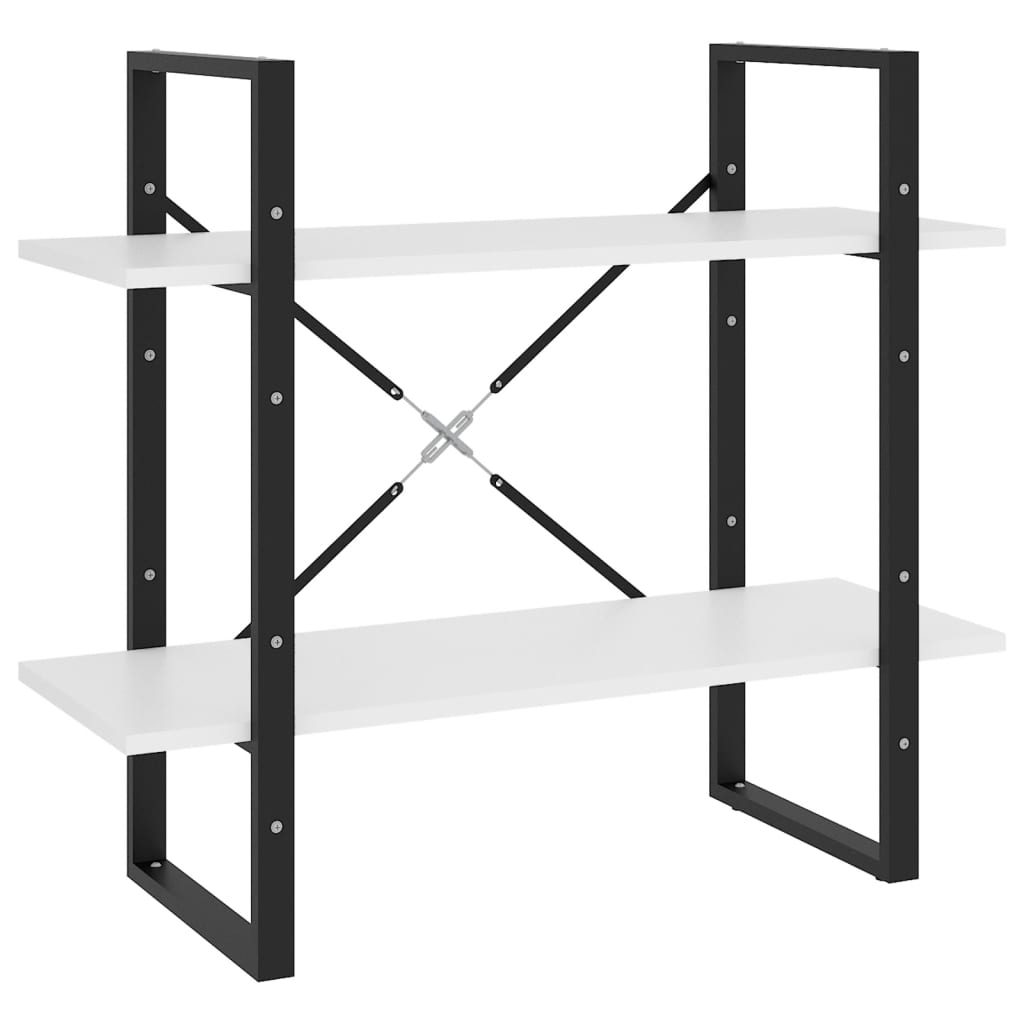 Bücherregal 2 Fächer Weiß 80x30x70 cm Holzwerkstoff - Pazzar.ch