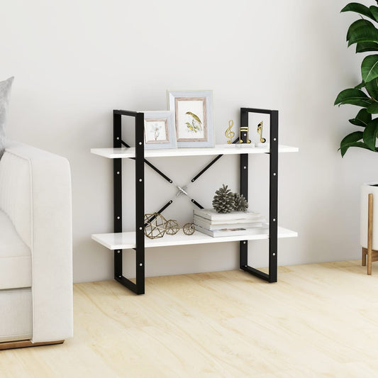Bücherregal 2 Fächer Weiß 80x30x70 cm Holzwerkstoff - Pazzar.ch