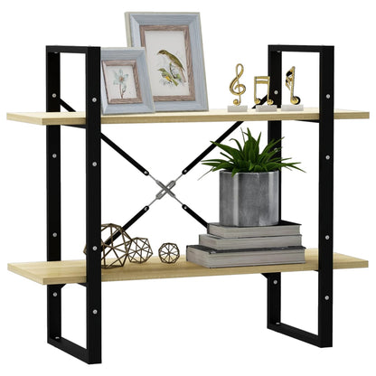 Bücherregal 2 Fächer Sonoma-Eiche 80x30x70 cm Holzwerkstoff - Pazzar.ch