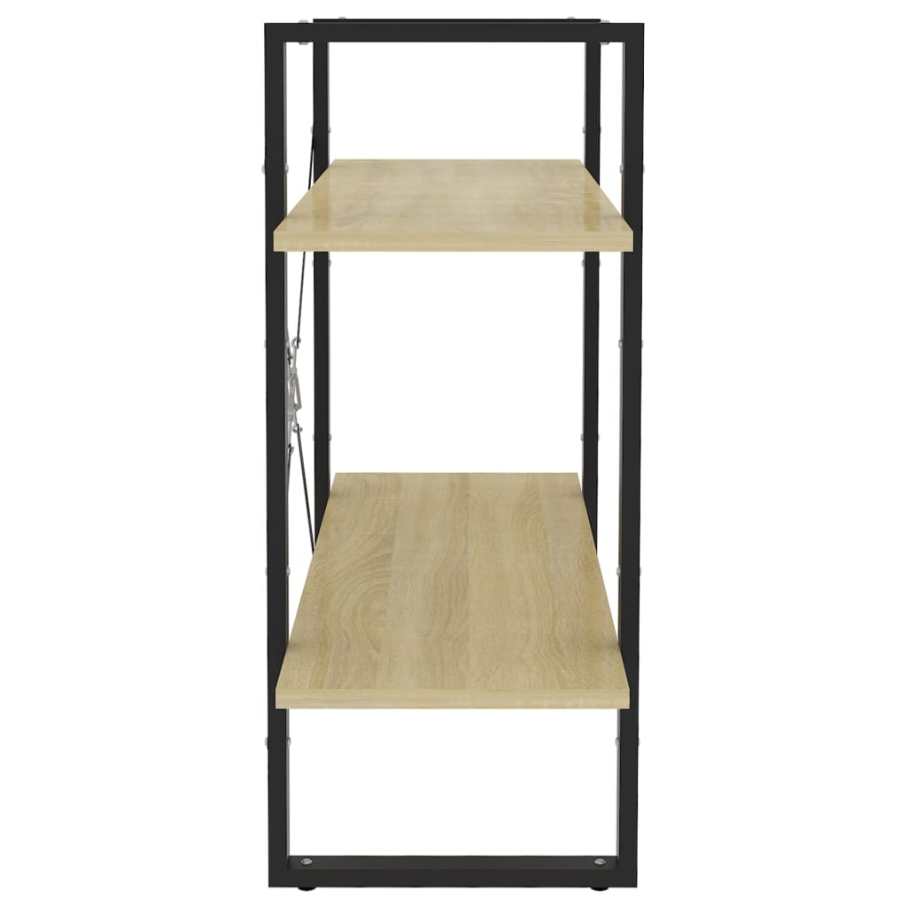 Bücherregal 2 Fächer Sonoma-Eiche 80x30x70 cm Holzwerkstoff - Pazzar.ch