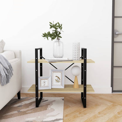 Bücherregal 2 Fächer Sonoma-Eiche 80x30x70 cm Holzwerkstoff - Pazzar.ch
