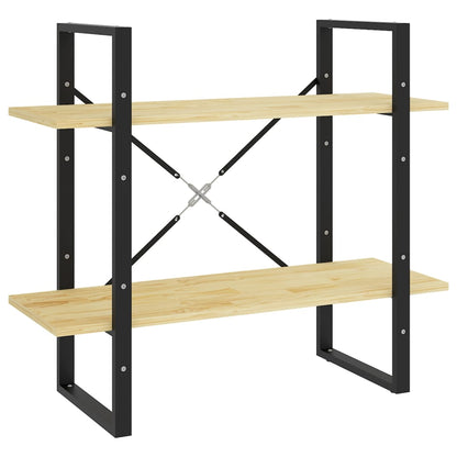 Bücherregal 2 Böden 80x30x70 cm Massivholz Kiefer - Pazzar.ch