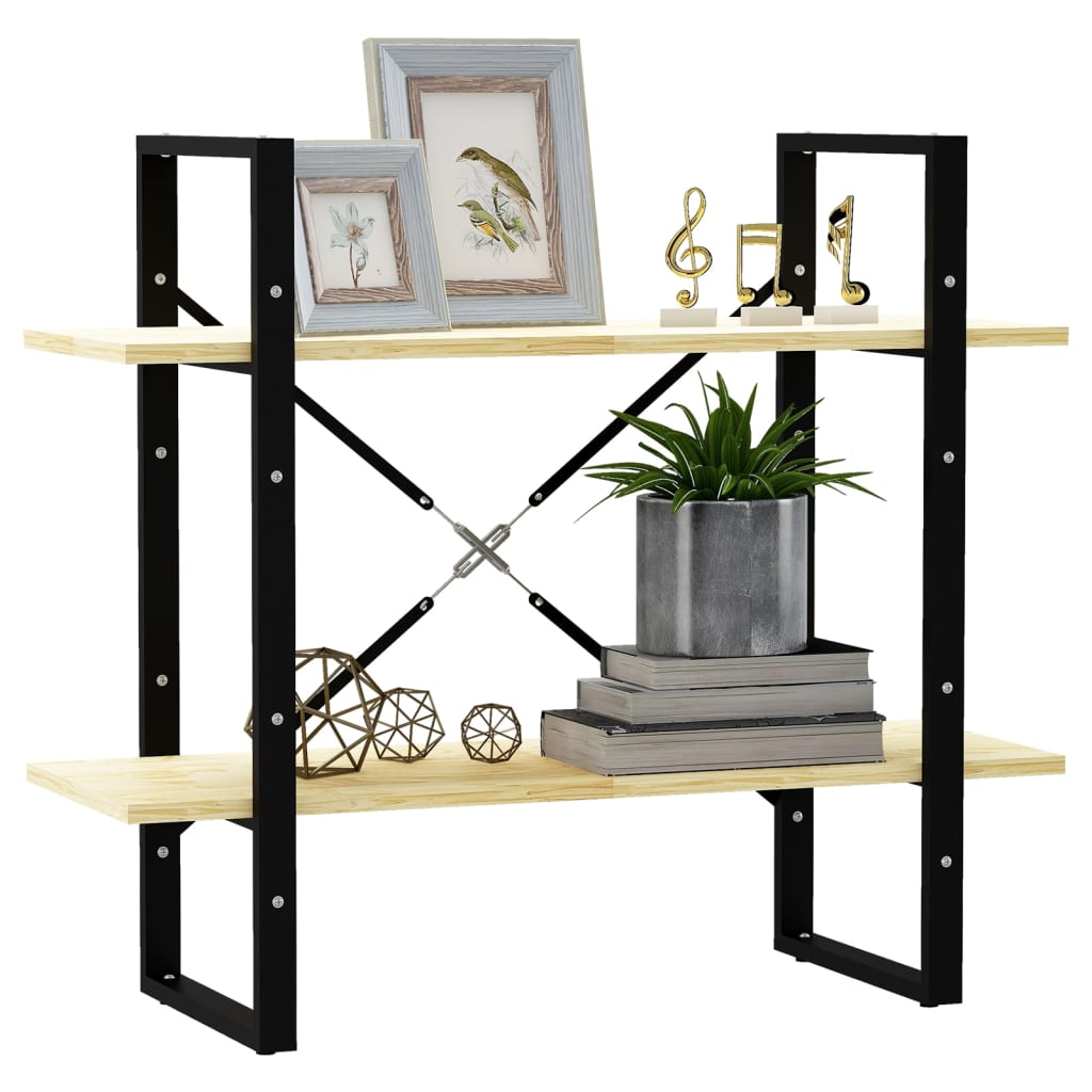 Bücherregal 2 Böden 80x30x70 cm Massivholz Kiefer - Pazzar.ch