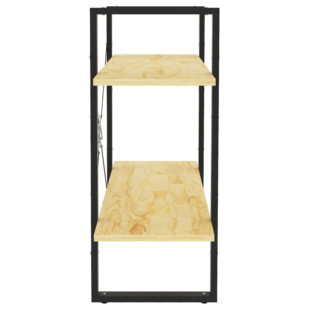 Bücherregal 2 Böden 80x30x70 cm Massivholz Kiefer - Pazzar.ch