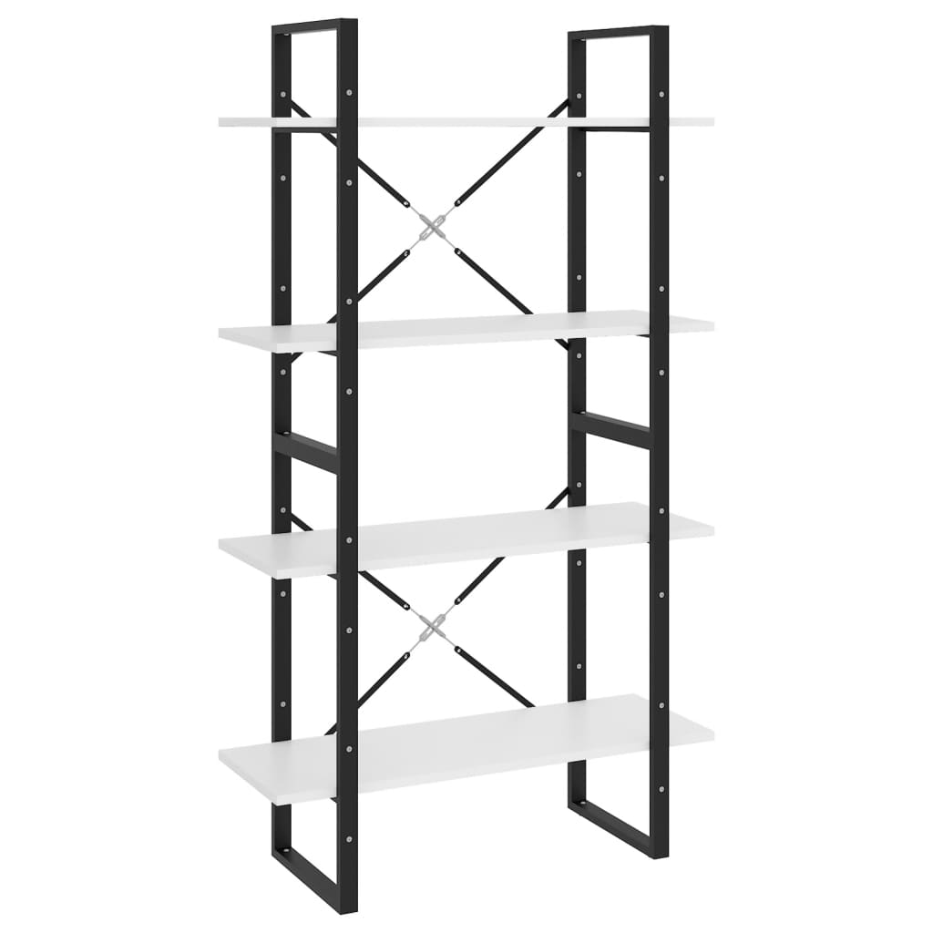 Bücherregal 4 Fächer Weiß 80x30x140 cm Holzwerkstoff - Pazzar.ch