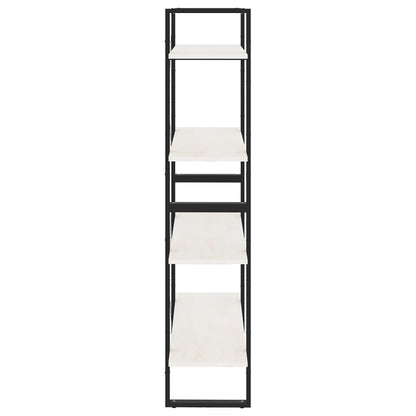 Bücherregal 4 Fächer Weiß 80x30x140 cm Kiefer Massivholz - Pazzar.ch