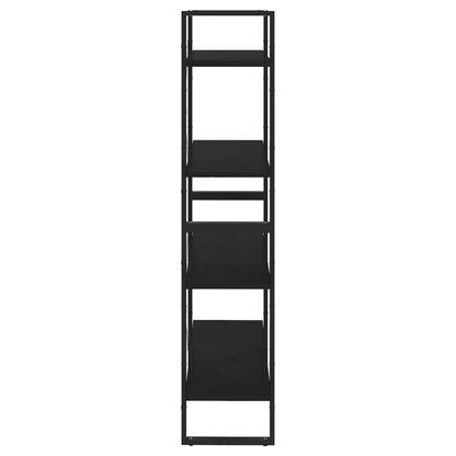 Bücherregal 4 Fächer Schwarz 80x30x140 cm Kiefer Massivholz - Pazzar.ch