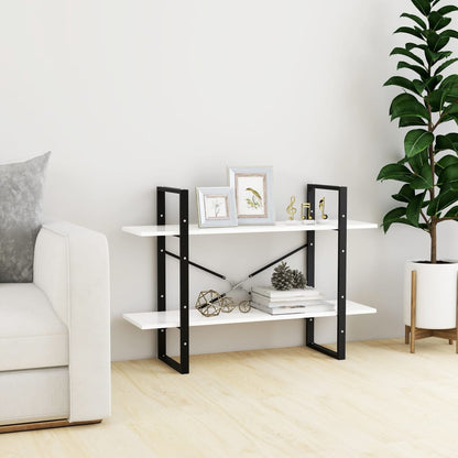 Bücherregal 2 Fächer Weiß 100x30x70 cm Holzwerkstoff - Pazzar.ch