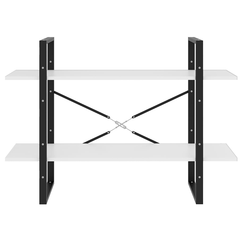 Bücherregal 2 Fächer Weiß 100x30x70 cm Holzwerkstoff - Pazzar.ch