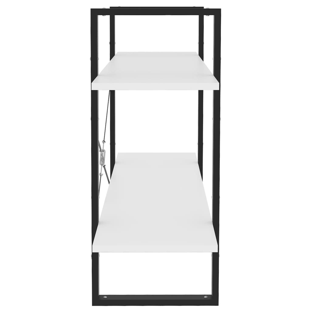 Bücherregal 2 Fächer Weiß 100x30x70 cm Holzwerkstoff - Pazzar.ch