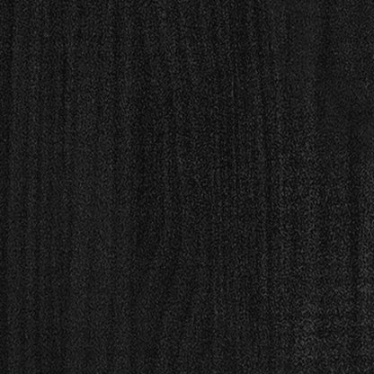 Bücherregal 2 Fächer Schwarz 100x30x70 cm Kiefer Massivholz - Pazzar.ch
